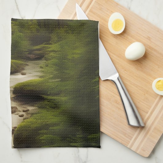 Mooie Forest Scene Theedoek (Quarter Fold)