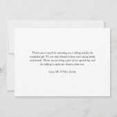 Mooie Forma Script Trouwfoto Bedankkaart (Achterkant)