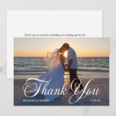 Mooie Forma Script Trouwfoto Bedankkaart (Voorkant / Achterkant)