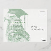 Mooie foto Afstuderen Folie Uitnodiging Briefkaart (Achterkant)