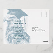 Mooie foto Afstuderen Folie Uitnodiging Briefkaart (Achterkant)