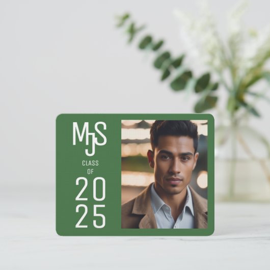 Mooie foto Afstuderen uitnodiging (Staand voorkant)