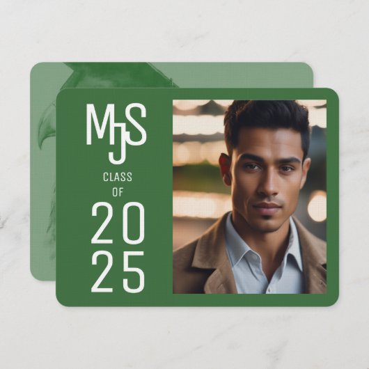 Mooie foto Afstuderen uitnodiging (Voorkant / Achterkant)