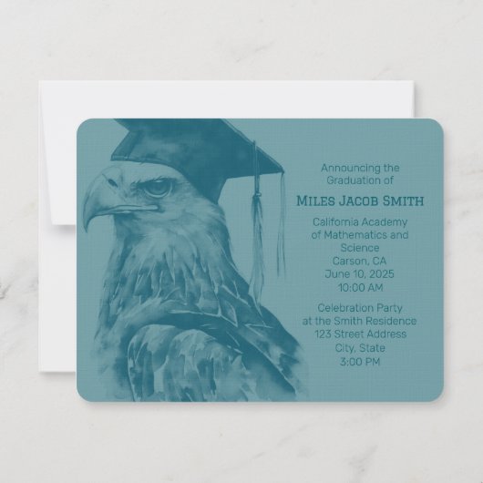 Mooie foto Afstuderen uitnodiging (Achterkant)