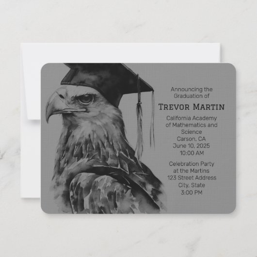 Mooie foto Afstuderen uitnodiging (Achterkant)