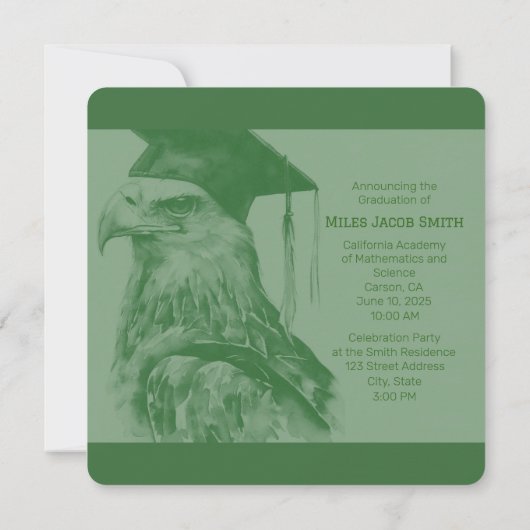 Mooie foto Afstuderen Uitnodiging Save the Date (Achterkant)