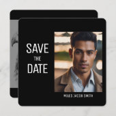 Mooie foto Afstuderen Uitnodiging Save the Date (Voorkant / Achterkant)