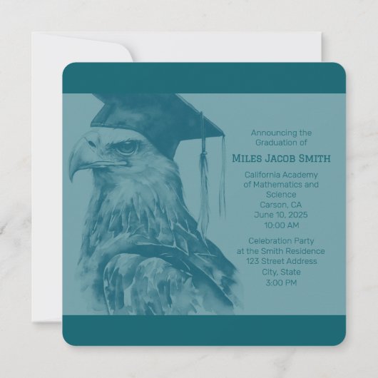 Mooie foto Afstuderen Uitnodiging Save the Date (Achterkant)