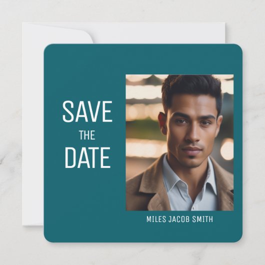 Mooie foto Afstuderen Uitnodiging Save the Date (Voorkant)