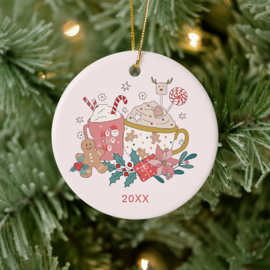 Mooie foto kerstornament keramisch ornament (Boom)