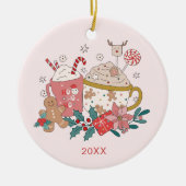 Mooie foto kerstornament keramisch ornament (Voorkant)