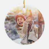 Mooie foto kerstornament keramisch ornament (Achterkant)