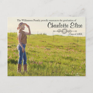Mooie foto met Vlaanderen - Afstudeerder Post Card Aankondigingskaart
