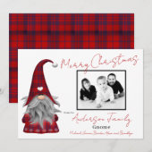 Mooie foto prettig kerstfeest kabouter gepersonali feestdagenkaart (Voorkant / Achterkant)