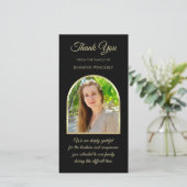 Mooie foto Sympathy Memorial Dank u Bedankkaart (Staand voorkant)