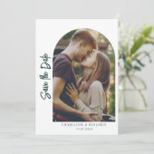 Mooie foto trouwarchief save the date (Staand voorkant)