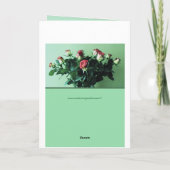 Mooie foto van 30ste jubileum boeket rozen kaart (Achterkant)