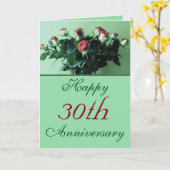 Mooie foto van 30ste jubileum boeket rozen kaart (Gele Bloem)