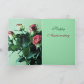 Mooie foto van 30ste verjaardagsboeket rozen kaart (Binnen)