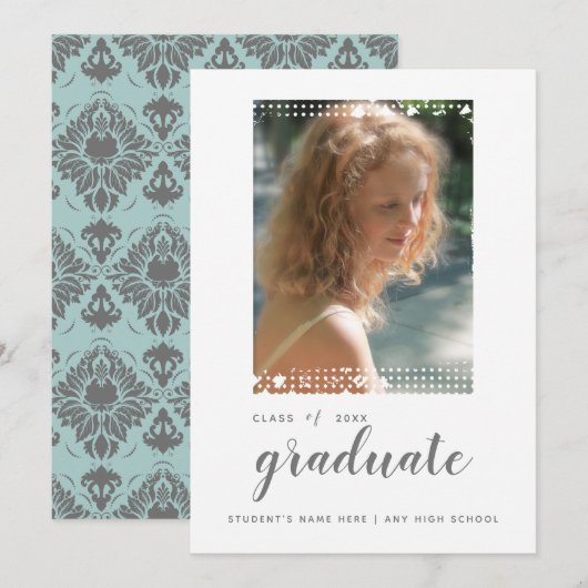 Mooie foto van Afstuderen Aankondiging (Voorkant / Achterkant)