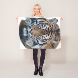 Mooie foto van Bengal Tiger Face Fleece Deken
