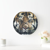 Mooie foto van Bengal Tiger Face Grote Klok (Huis)