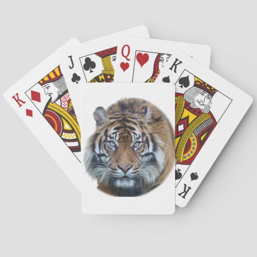 Mooie foto van Bengal Tiger Face Pokerkaarten (Achterkant)