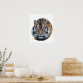 Mooie foto van Bengal Tiger Face Poster (Keuken)