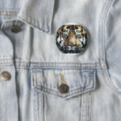 Mooie foto van Bengal Tiger Face Ronde Button 5,7 Cm (In situ)