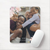 Mooie foto van beste mama ooit Blush Floral Muismat (Met muis)