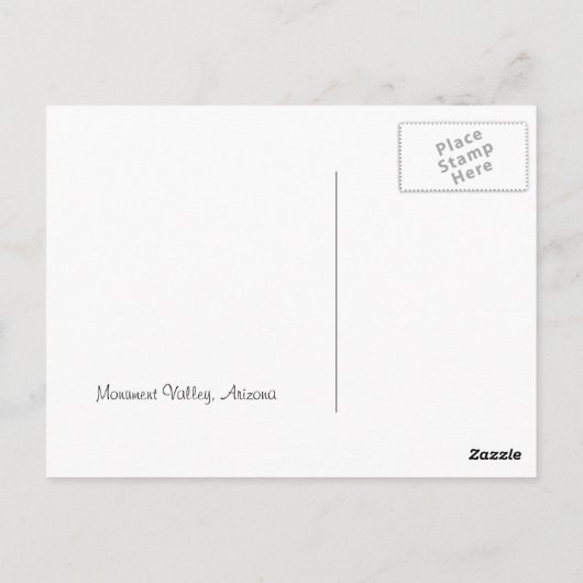 Mooie foto van de Monument-vallei in Arizona Briefkaart (Achterkant)