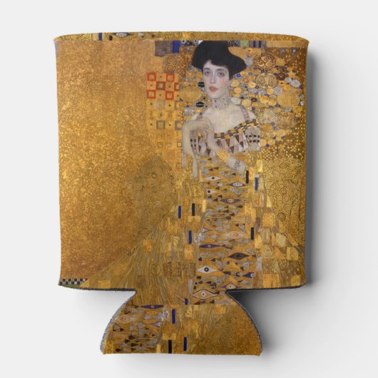 Mooie foto van een dame van Gustav Klimt, Deco Blikjeskoeler (Achterkant)