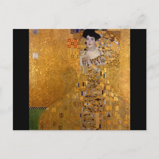 Mooie foto van een dame van Gustav Klimt, Deco Briefkaart (Voorkant)