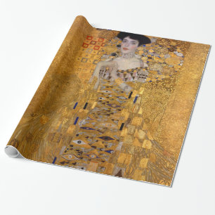 Mooie foto van een dame van Gustav Klimt, Deco Cadeaupapier