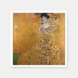 Mooie foto van een dame van Gustav Klimt, Deco Servetten