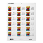 Mooie foto van een lotusbloem in een vijver etiket (Full Sheet)