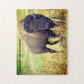 Mooie foto van een Noord-Amerikaanse bizon, Legpuzzel (Verticaal)