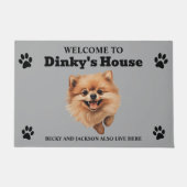 Mooie foto van een Pomeranian hond Deurmat (Voorkant)