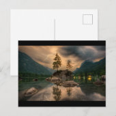 Mooie foto van het bergmeer in Evening Briefkaart (Voorkant / Achterkant)