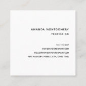 Mooie foto van het bergmeer in Evening Vierkante Visitekaartje (Achterkant)