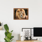 Mooie foto van Lion Face Poster (Thuiskantoor)