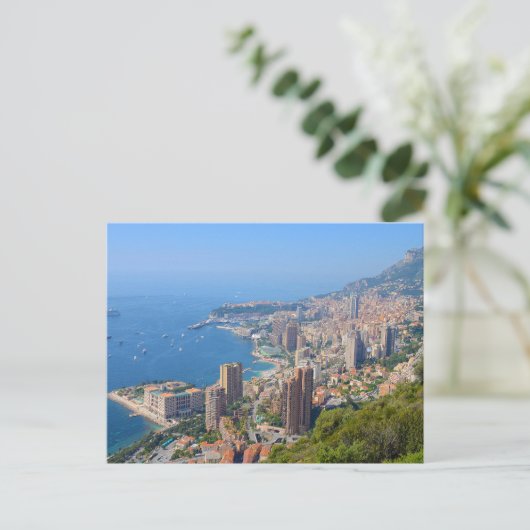 Mooie foto van Monte Carlo van afstand Briefkaart (Staand voorkant)