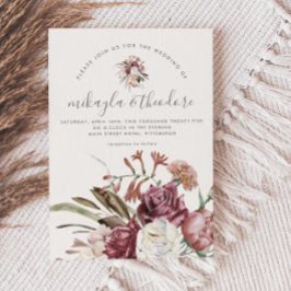 Mooie foto van Neutral Boho Floral Kaart