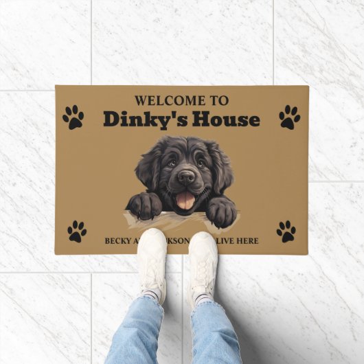 Mooie foto van Newfoundlandse hond Deurmat (Binnen)