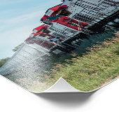 Mooie foto van Railroad Foto Afdruk (Hoek)