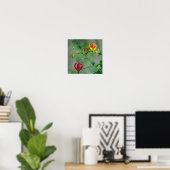 Mooie foto van Red en Yellow Flame Lily Poster (Thuiskantoor)