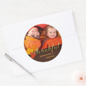 Mooie foto van Thanksgiving Ronde Sticker (Envelop)