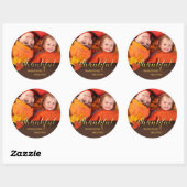 Mooie foto van Thanksgiving Ronde Sticker (Vel)