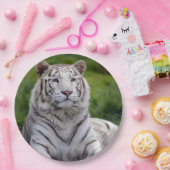 Mooie foto van White Tiger Papieren Bordje (Feest)