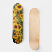 Mooie foto van zonnebloem persoonlijk skateboard (Voorkant)